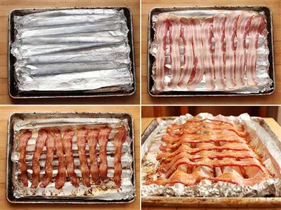 Jak vařit slaninu v troubě s hliníkovou fólií?